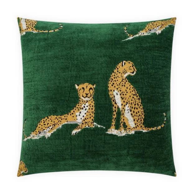 Big Iris Pillow Emerald