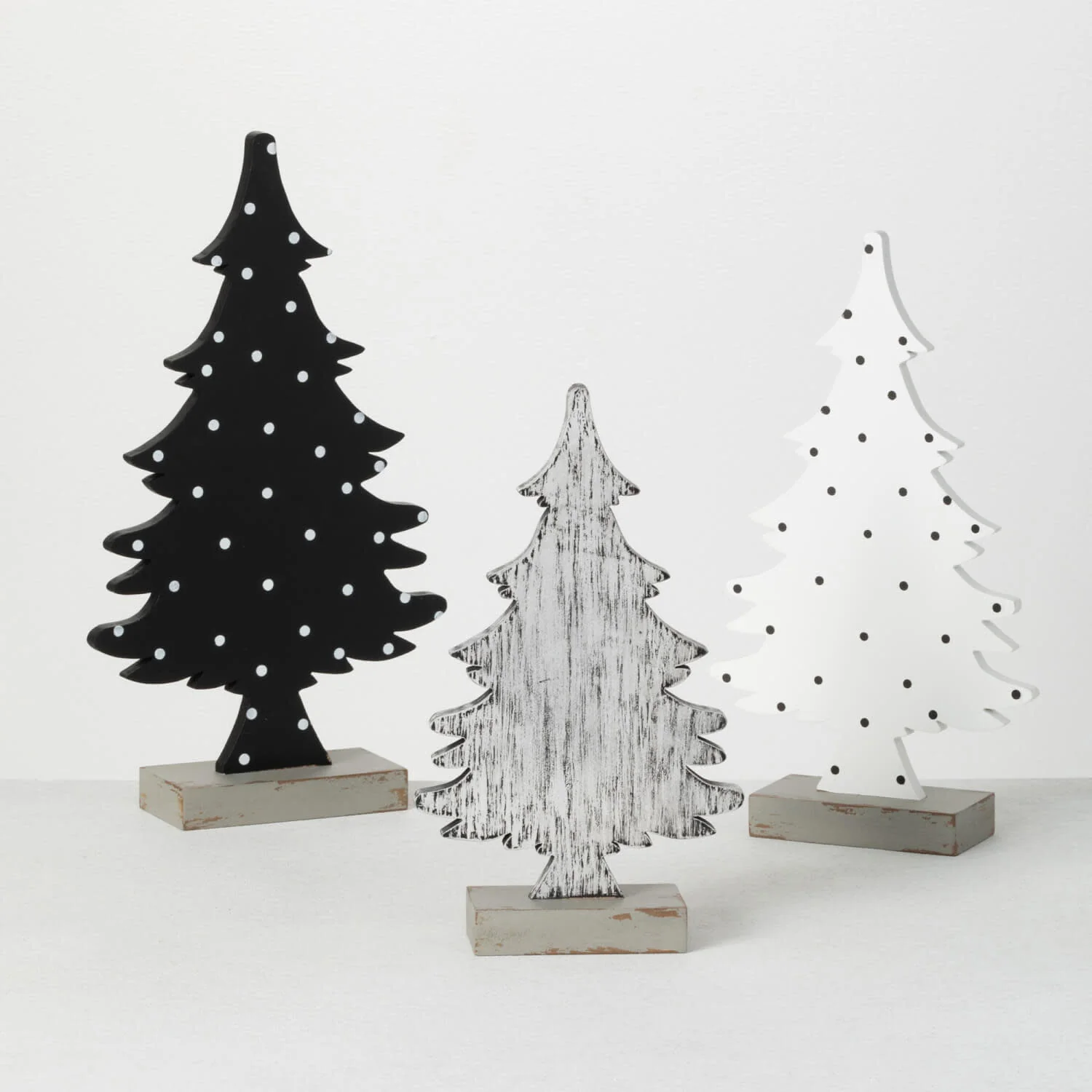 BLACK & WHITE WOODEN TREE