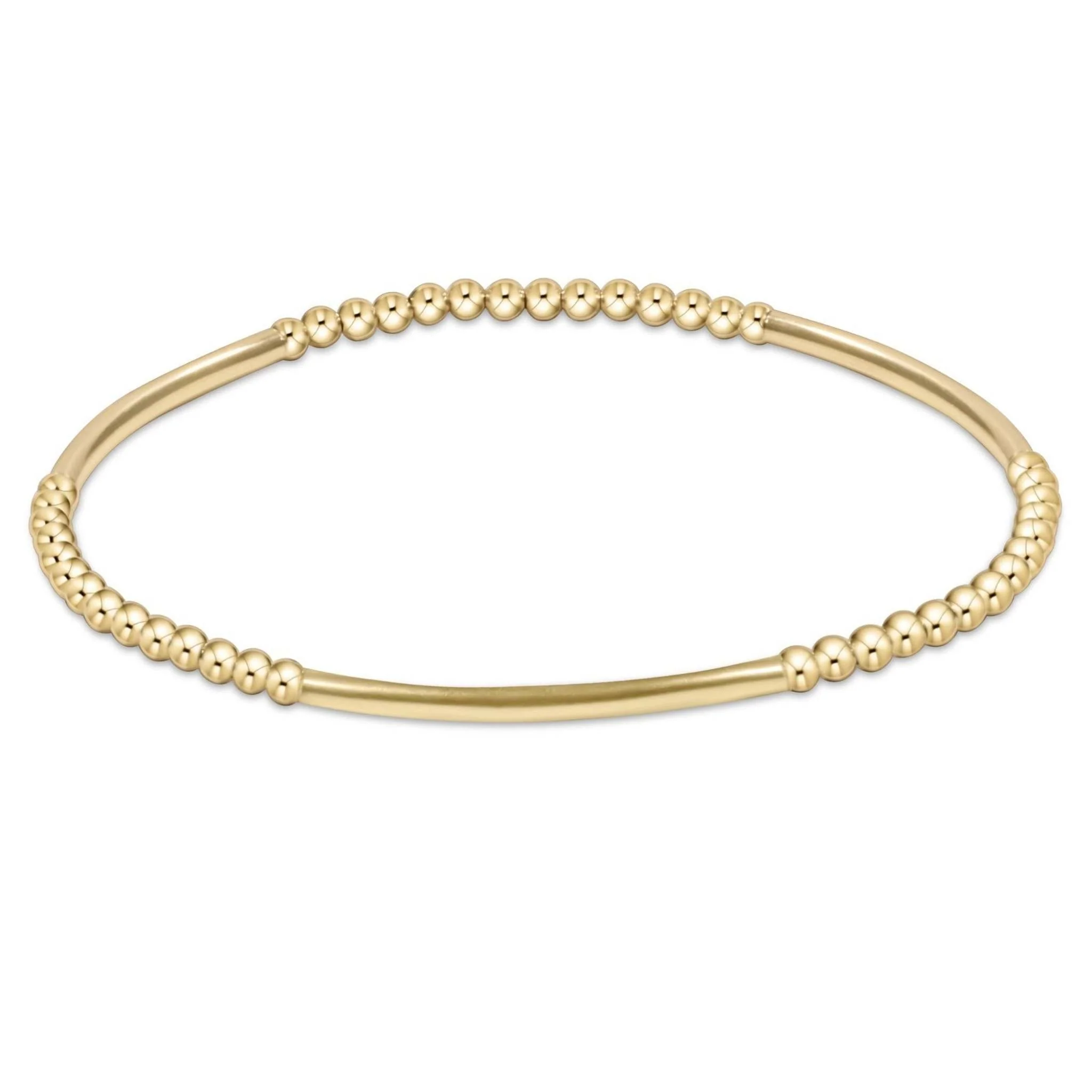 Bliss Bar Gold Pattern 2.5mm Bead Bracelet