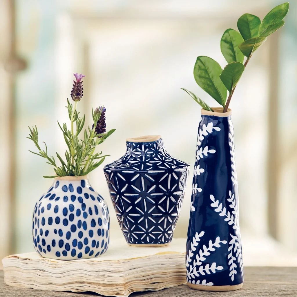 LARGE- BLUE BUD VASE