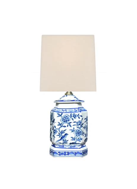 Blue & White Porcelain Mini Hexagonal Jar Lamp