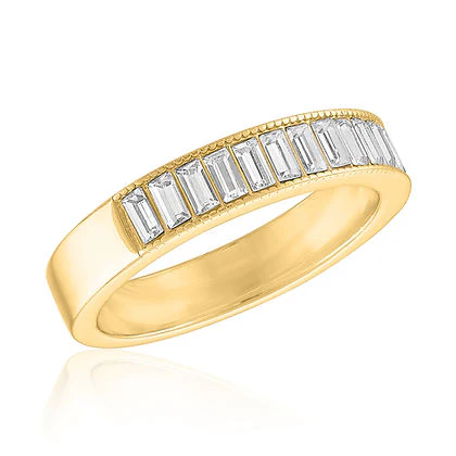 Bold Baugette Gold Layers Rings - Image 3