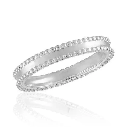 Bordered Band Stack Ring - Image 5