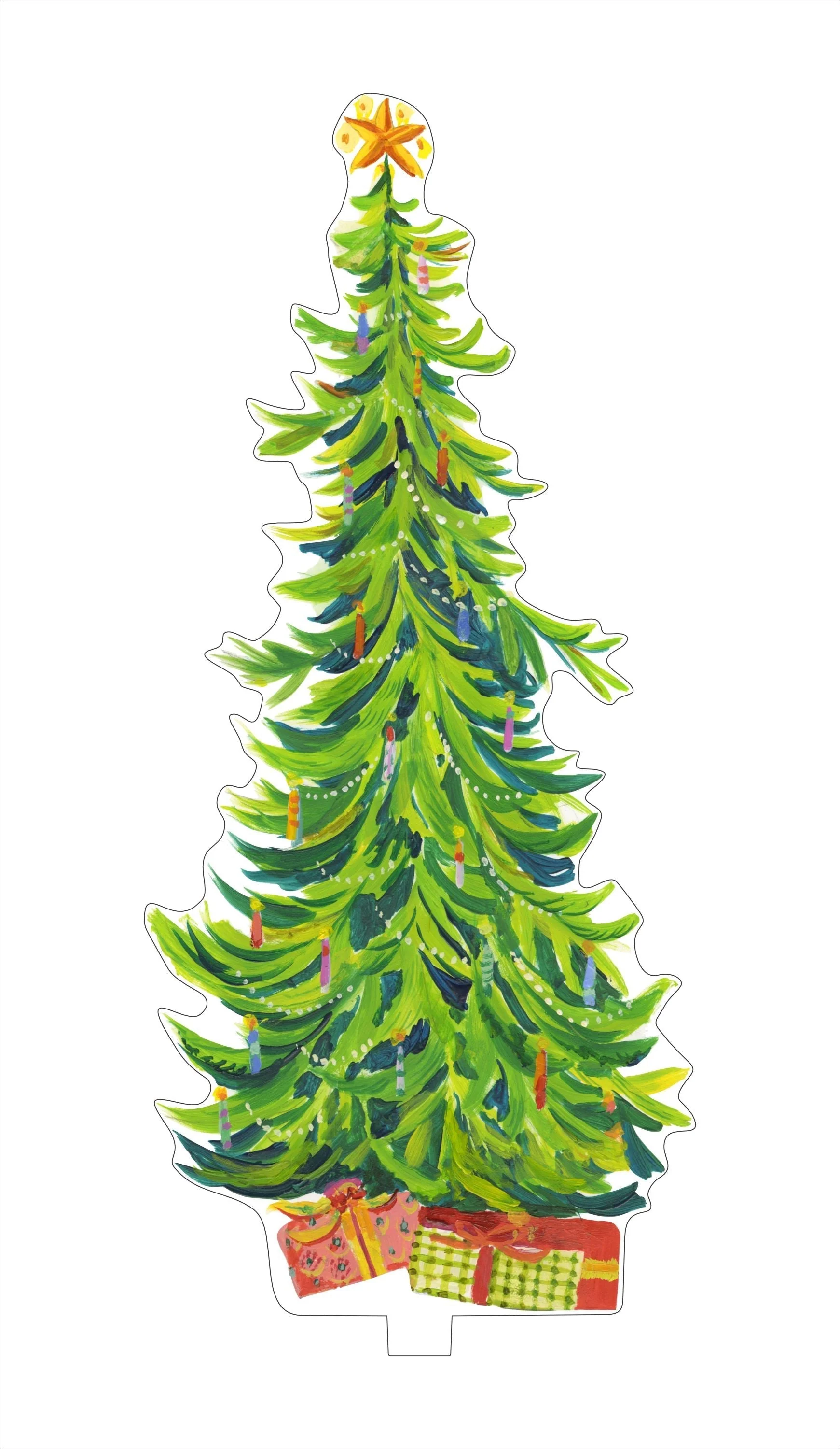 Brewer Spruce Acrylic Single Holiday Tree - Sold Individually - Image 2