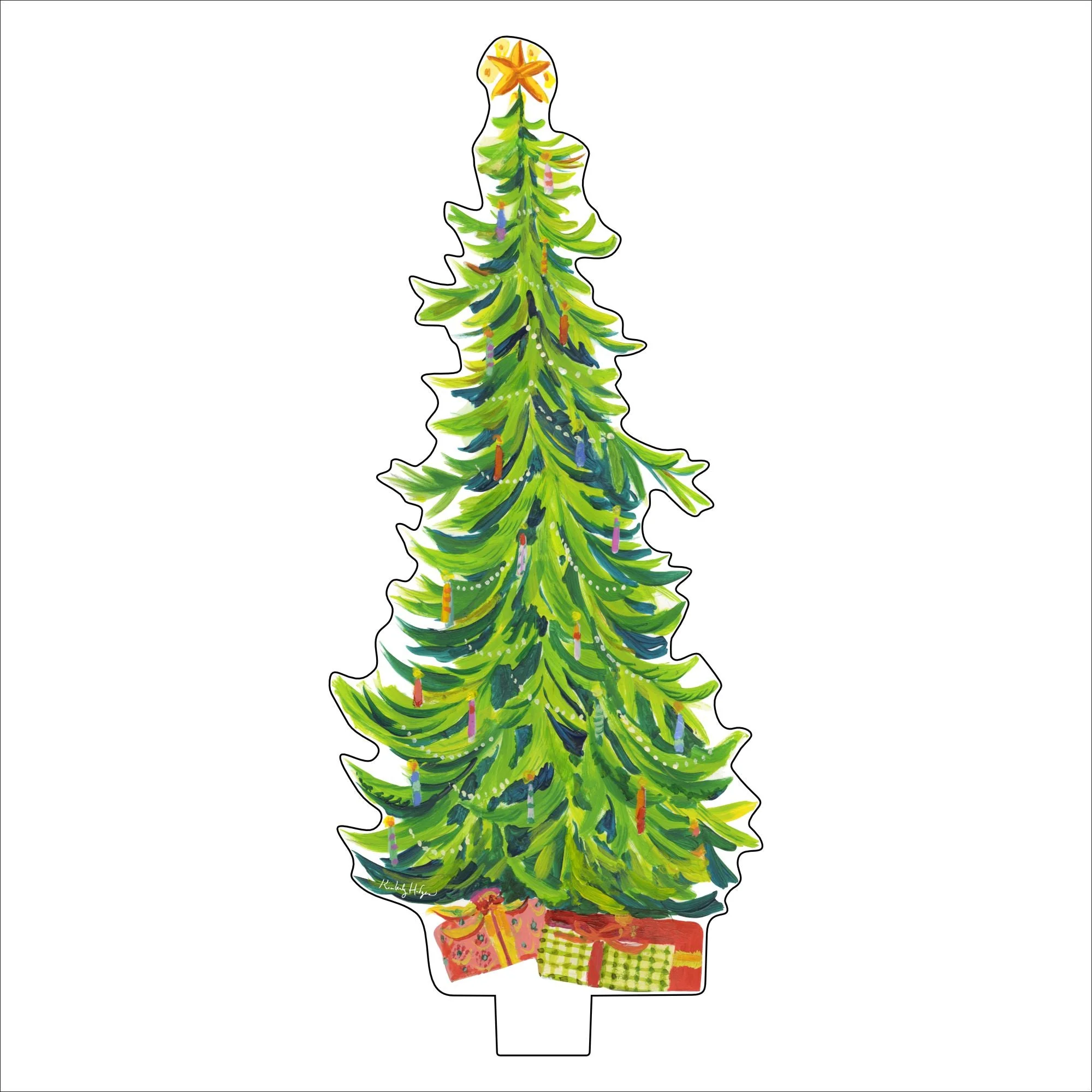 Brewer Spruce Acrylic Single Holiday Tree - Sold Individually - Image 3