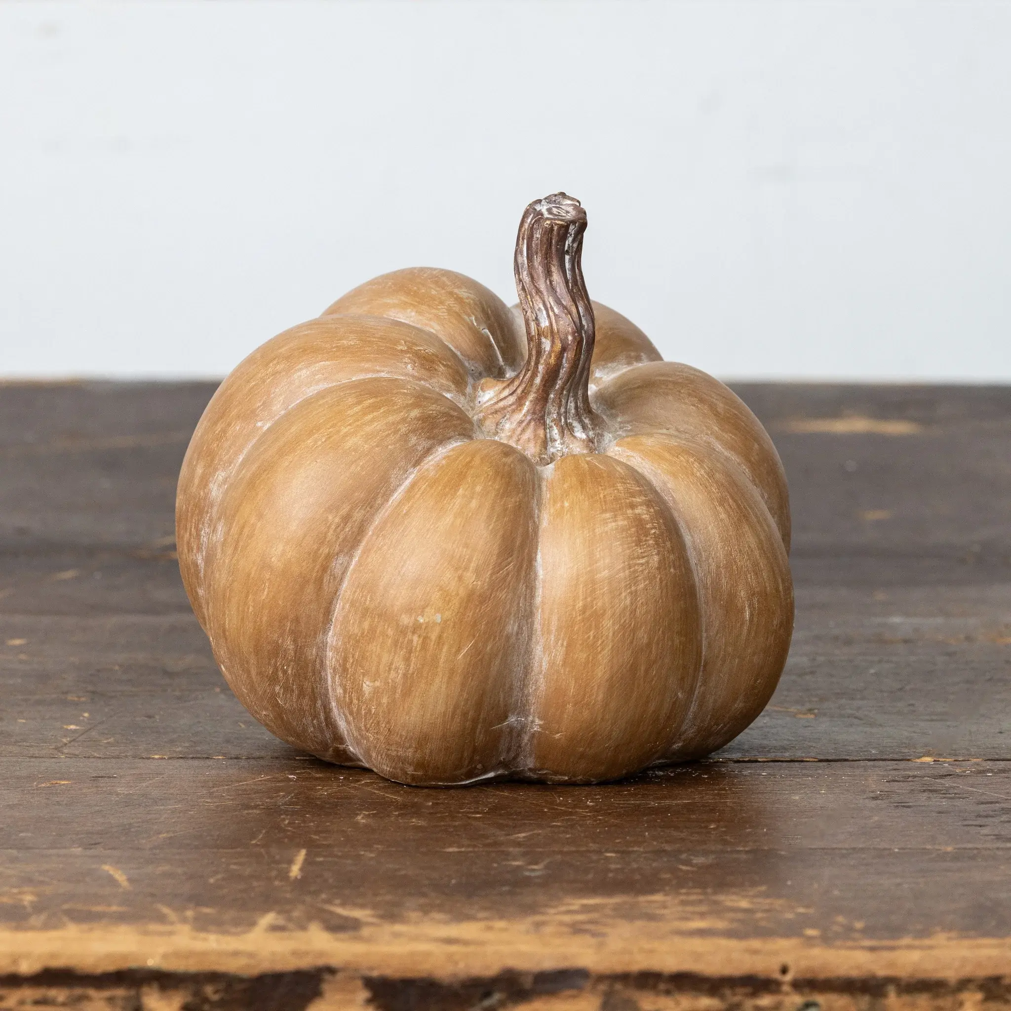 Brown Resin Pumpkin