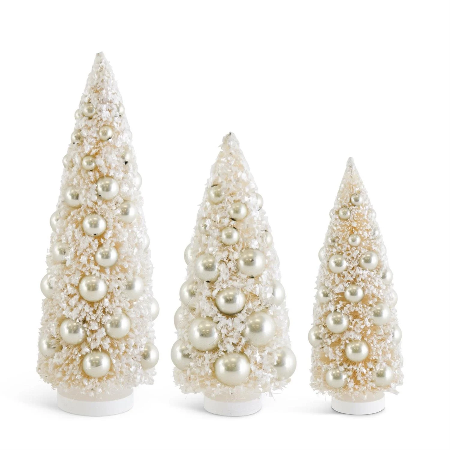 Brush Trees with Champagne Ornaments