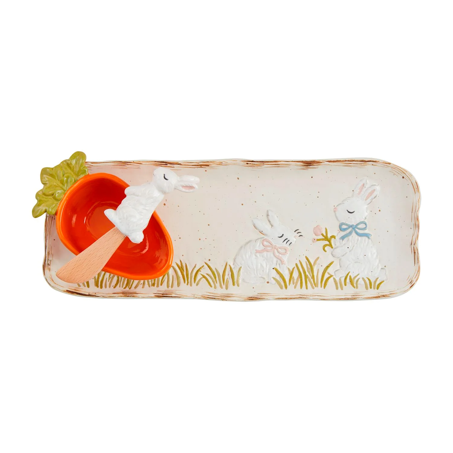 Bunny Tray & Carrot Dip - Sold as Set