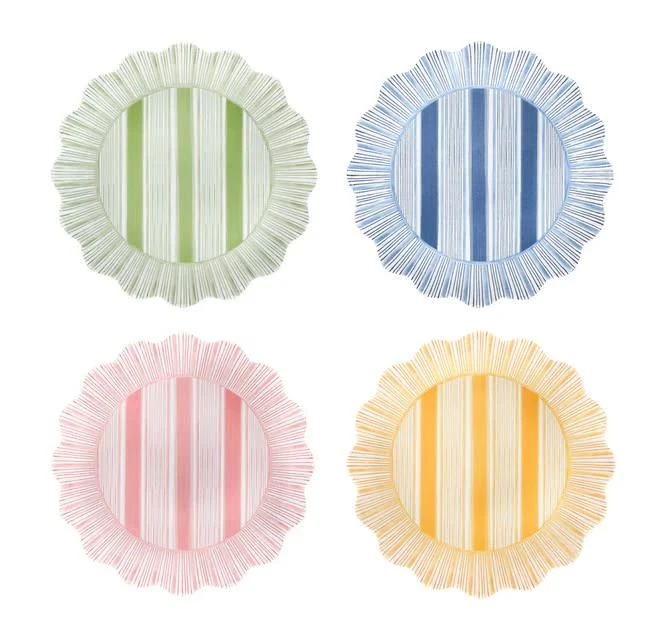 Cabana Stripe Melamine Dessert/Salad Plate - Sold Individually