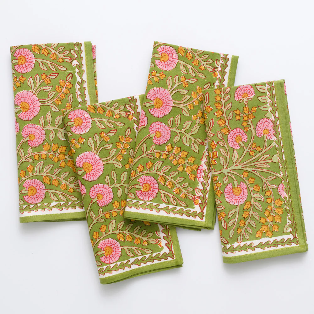 Cactus Flower Fern & Flamingo Napkin