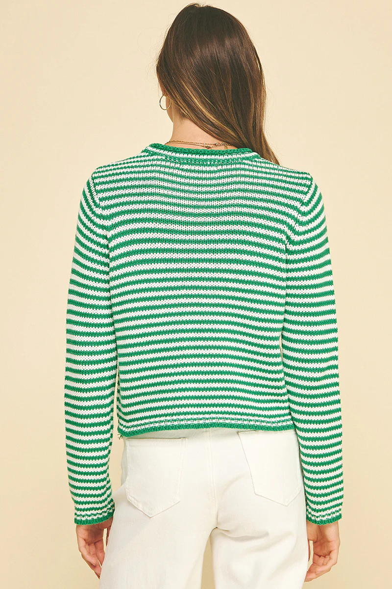 Camille Striped Crew Neck Sweater - Image 3