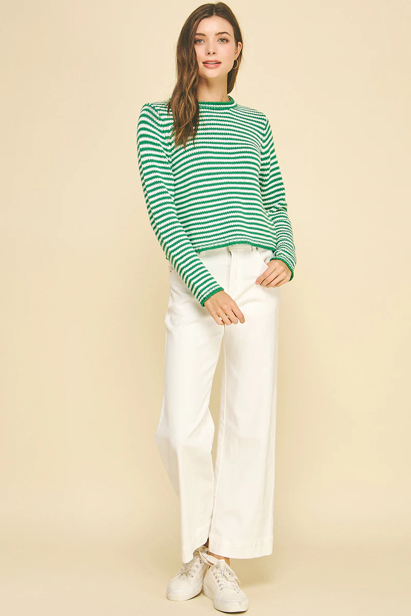 Camille Striped Crew Neck Sweater - Image 6