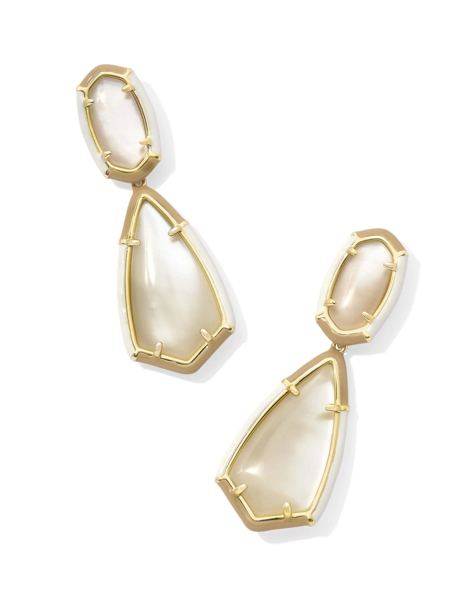 Camry Enamel Frame Statement Earrings - Image 2