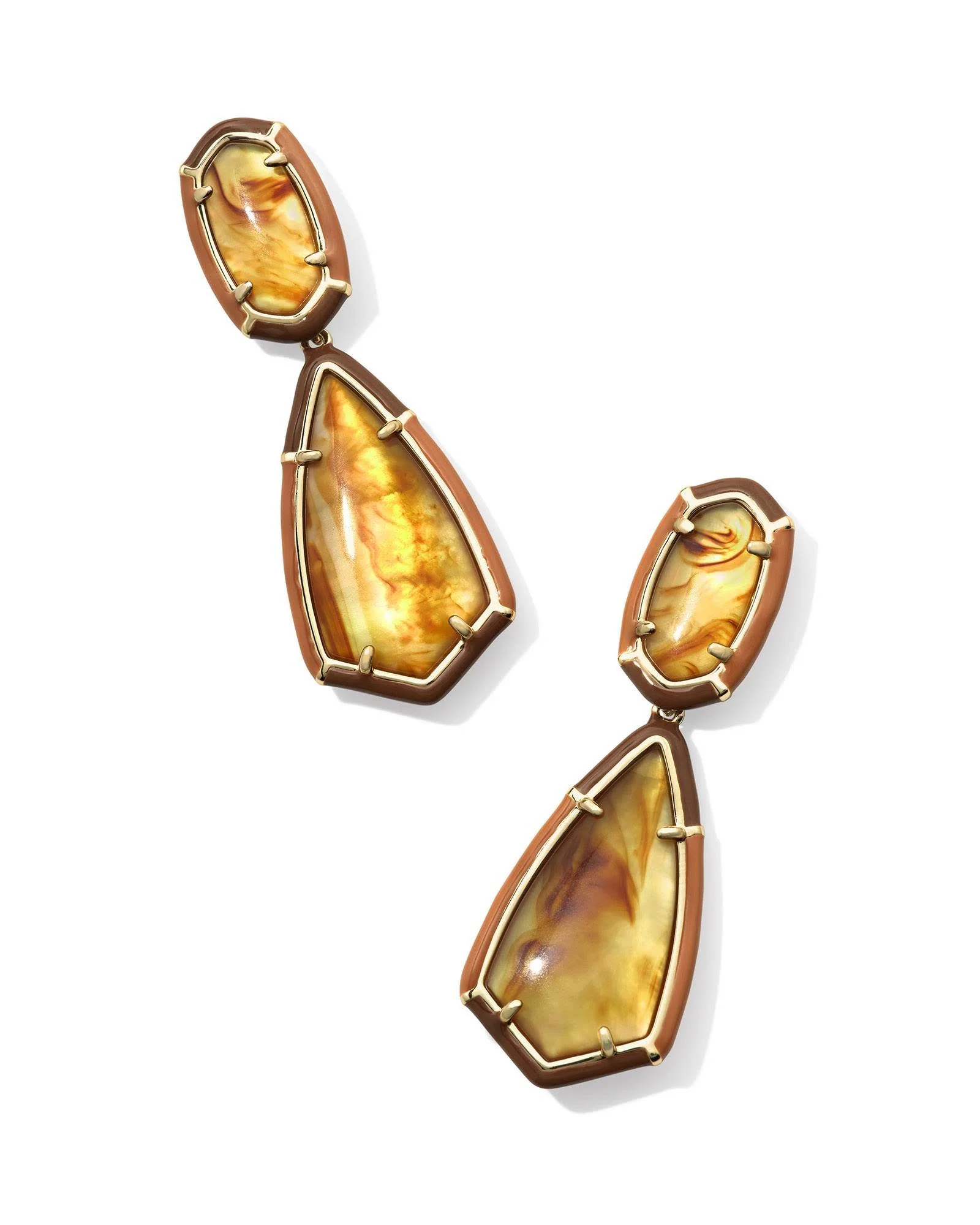 Camry Enamel Frame Statement Earrings - Image 5