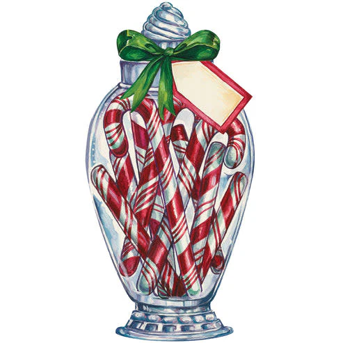 Candy Cane Jar Table Accent