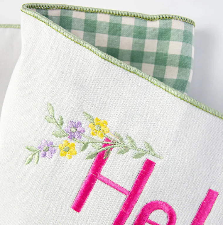 Canvas Hello Spring Check Backing Banner - Image 2