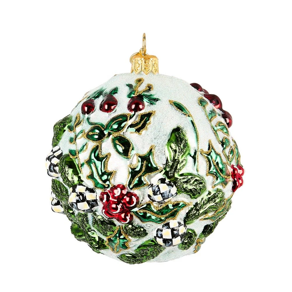 Cardinal Ball Glass Ornament - Image 2