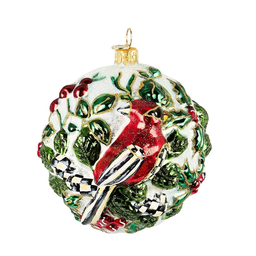 Cardinal Ball Glass Ornament - Image 3