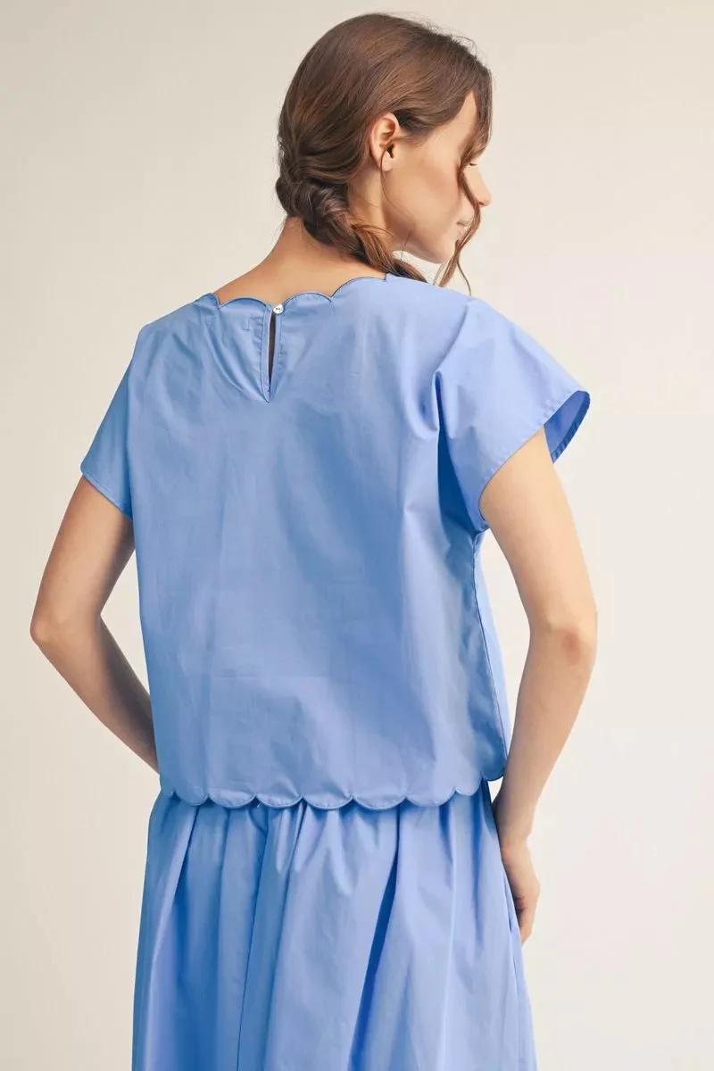 Caroline Drop Shoulder Eyelet Top - Image 2
