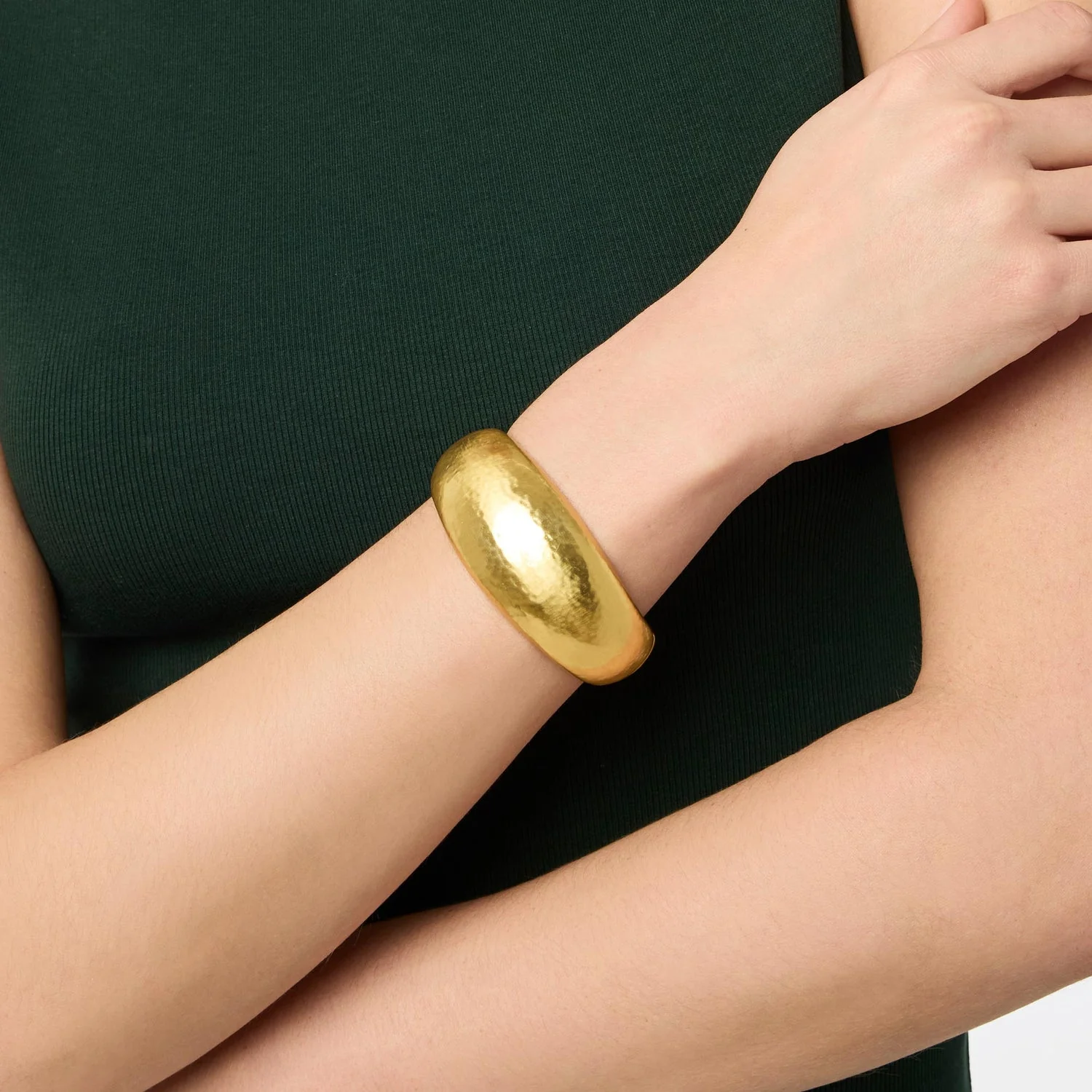 Catalina Statement Hinge Bangle Gold - Image 3