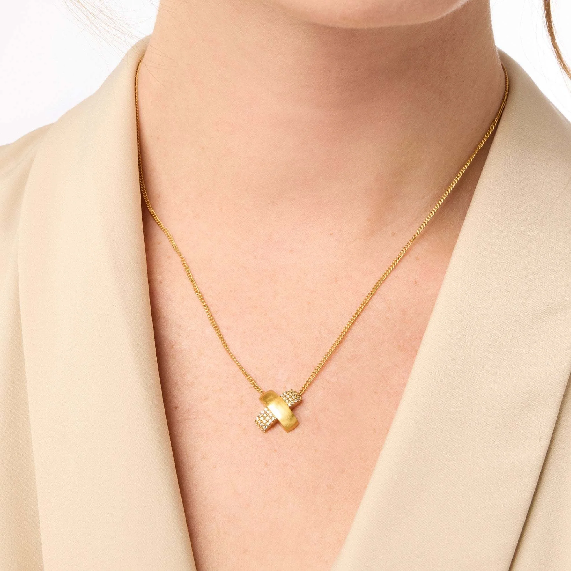 Catalina X Pavé Delicate Necklace - Image 2