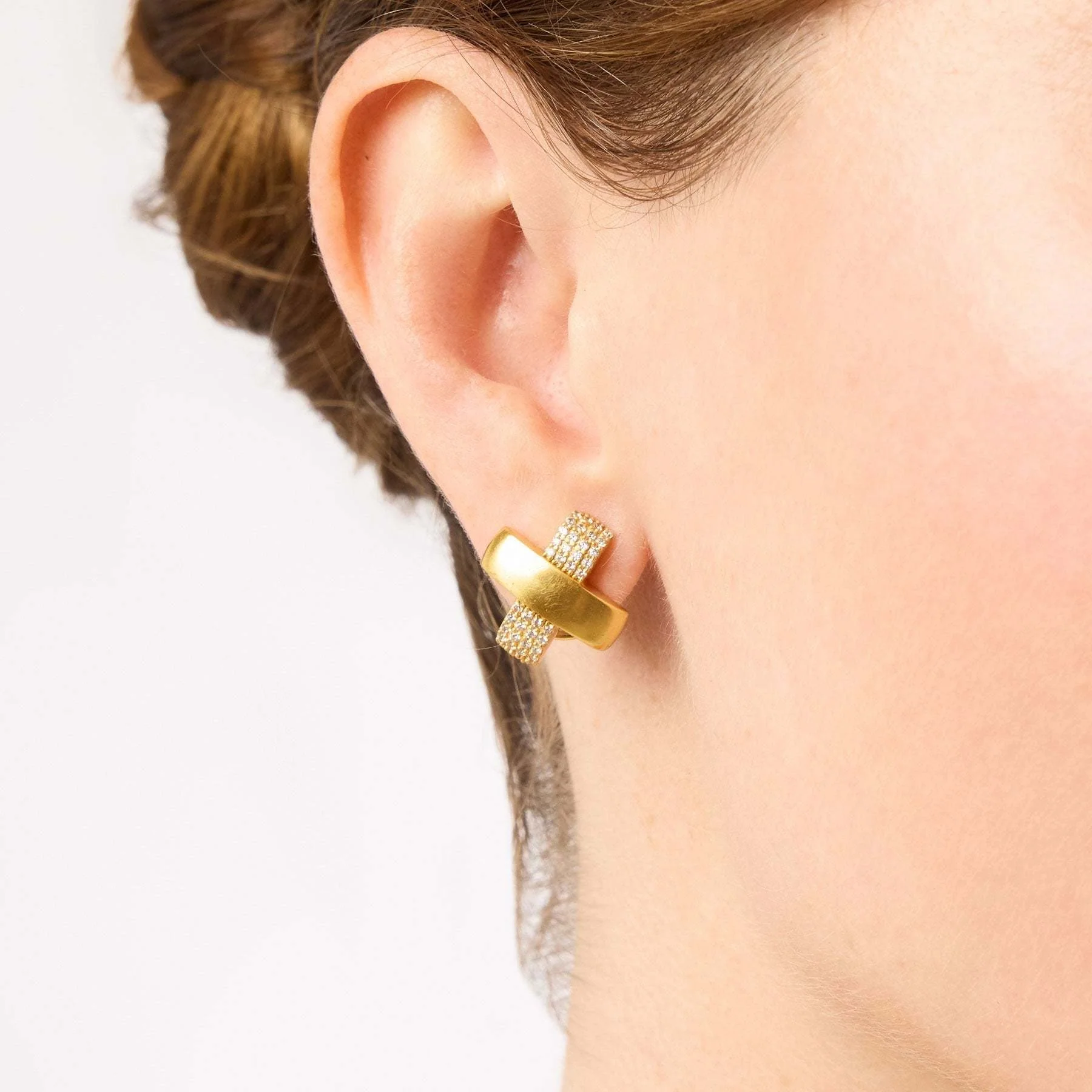 Catalina X Pavé Stud Cubic Zirconia - Image 2