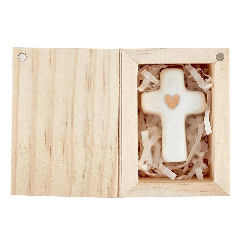 Ceramic Figurine Pine Wood Box - Image 3
