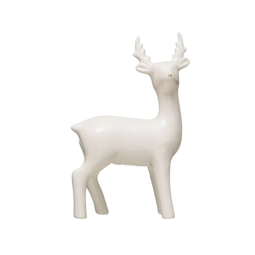 Ceramic Standing Deer with Gold Nose - Image 2