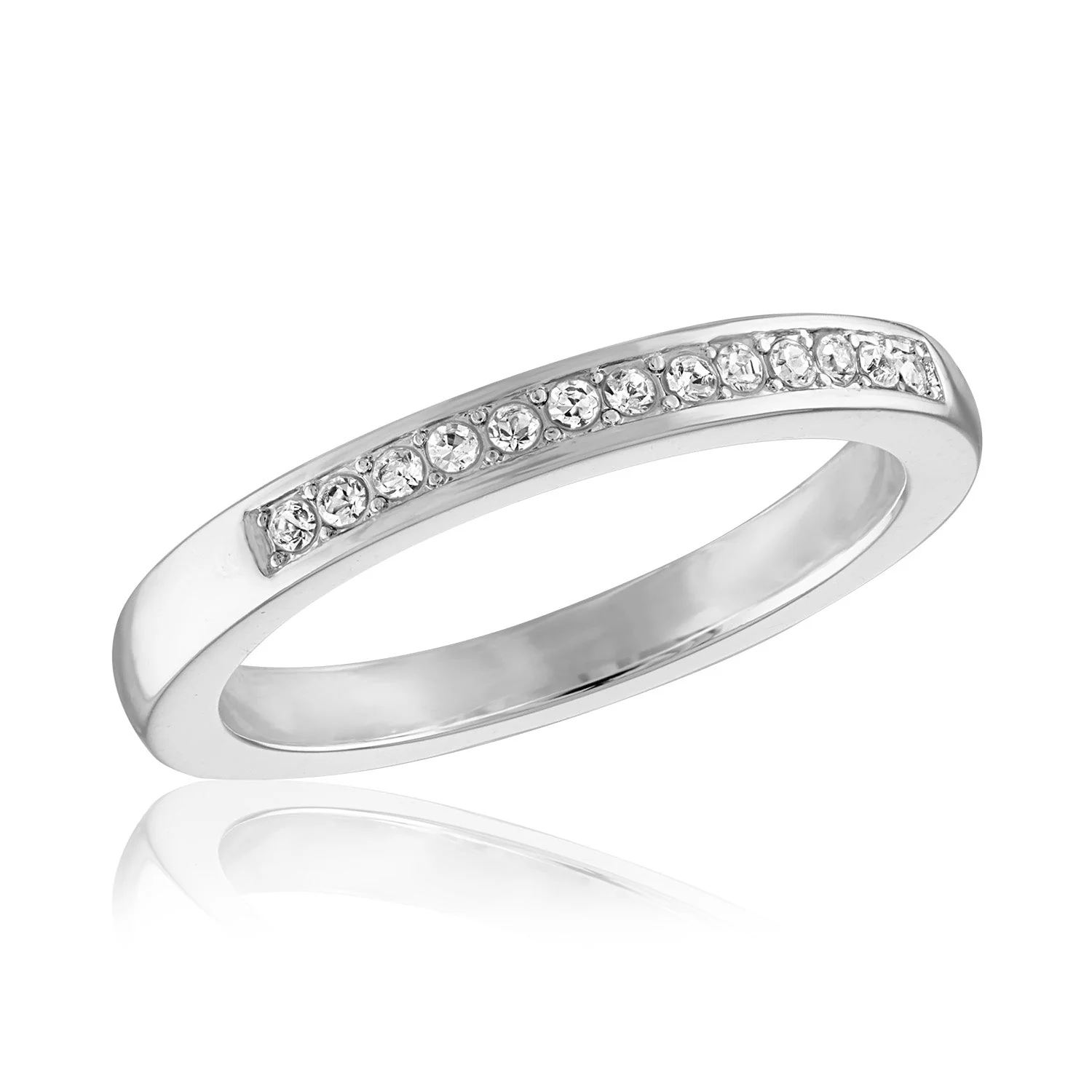Channel Set CZ Band Stack Ring - Image 2