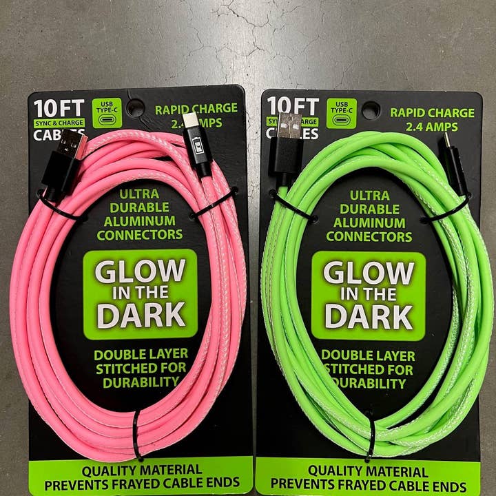 Charging Cable Usb To Usb-C Glow 10 ft