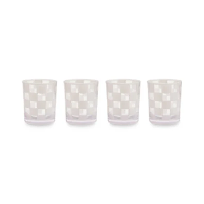 Check Acrylic Tumbler - Set Of 4 - Image 4