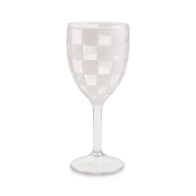 Check Acrylic Wine Goblet SET OF 4 - Image 5