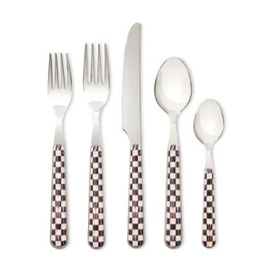 Check Bistro Flatware 5 Piece Place Setting - Sold as Set - Image 2