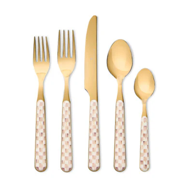 Check Bistro Flatware 5 Piece Place Setting - Sold as Set - Image 3
