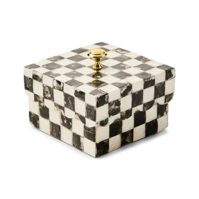 Check Capiz Scalloped Box - Image 2