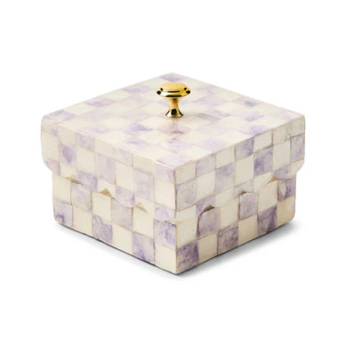 Check Capiz Scalloped Box - Image 4