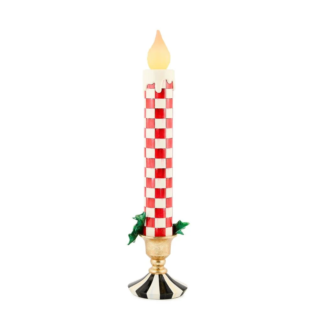 Check It Out Red Illuminated Retro Candle - Image 2