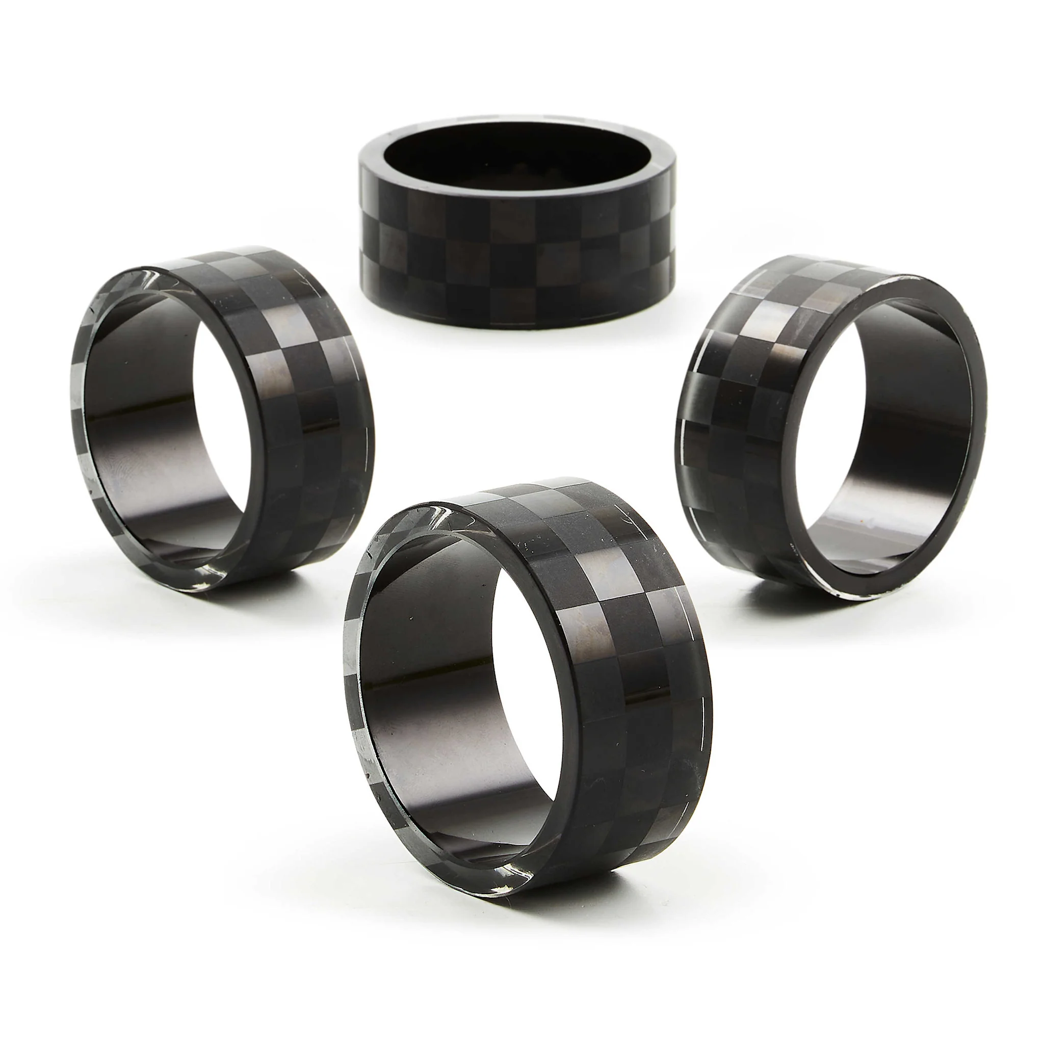 Check Napkin Rings - Sold as Set - Image 2