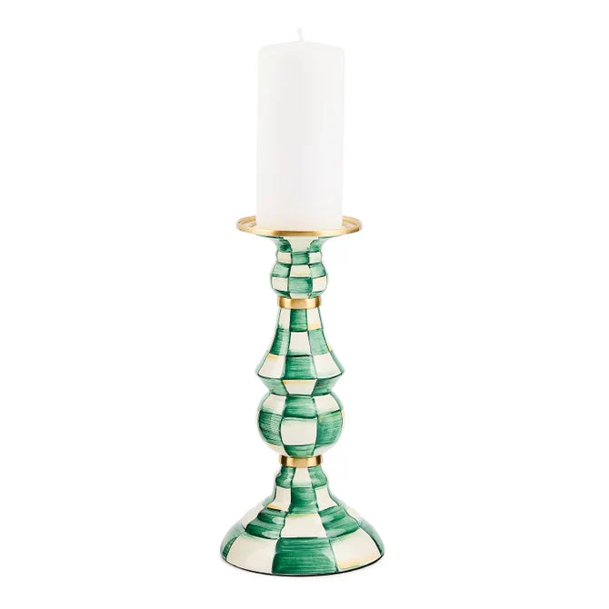 Mackenzie Childs Check Pillar Candlestick - Image 5