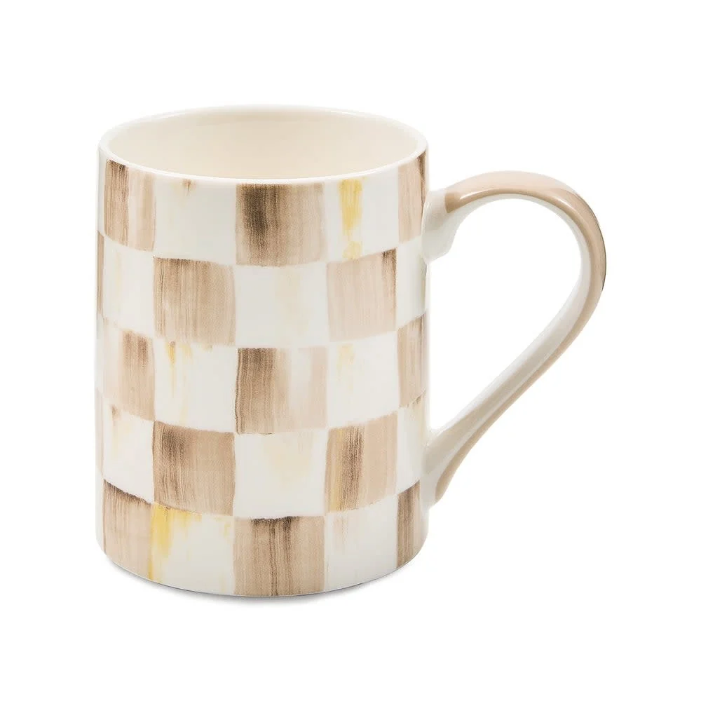 Check Porcelain Mug - Image 4