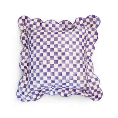 Check Reversible Scalloped Throw Pillow - Image 5
