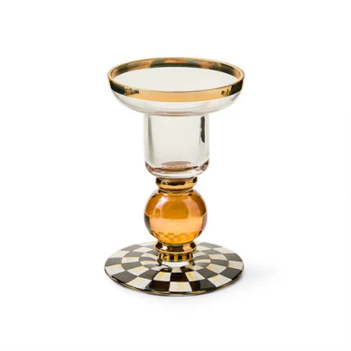 Check Small Glass Candlestick - Image 2