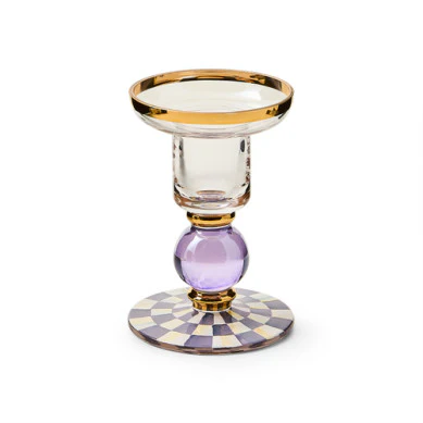 Check Small Glass Candlestick - Image 4