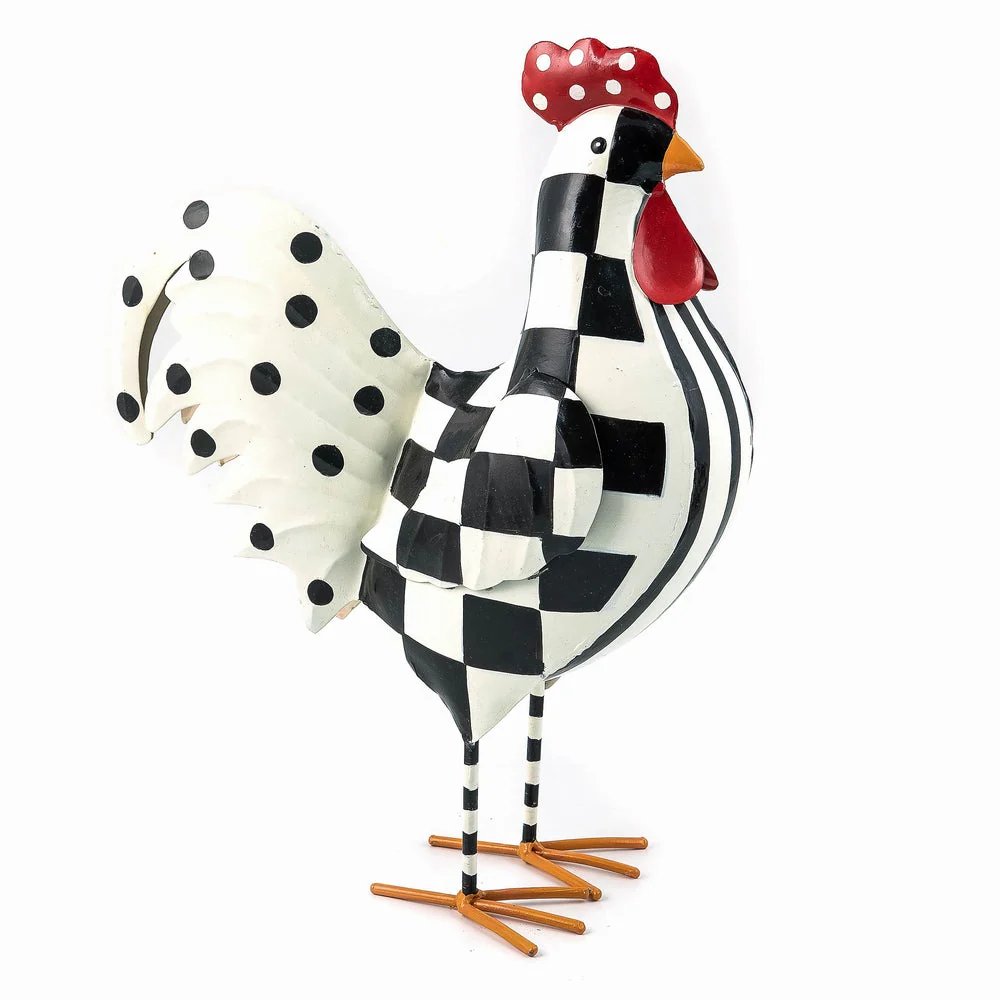 Checkerdot Rooster - Sold Individually