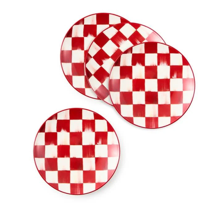 Cherry Check Appetizer Plates - Sold Individually - Image 3