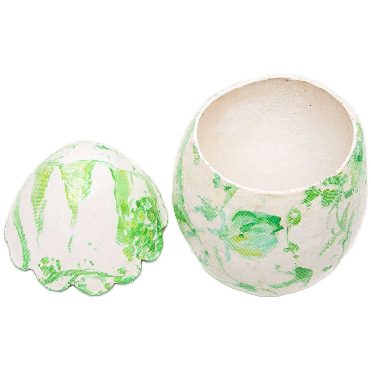Chinoiserie Green Scallop Egg - Image 2