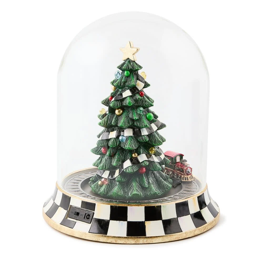 Christmas Tree Train Music Box Cloche - Image 2