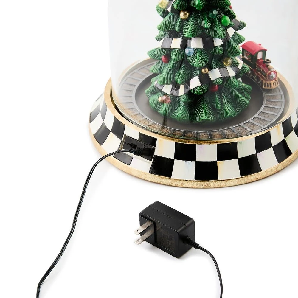 Christmas Tree Train Music Box Cloche - Image 3