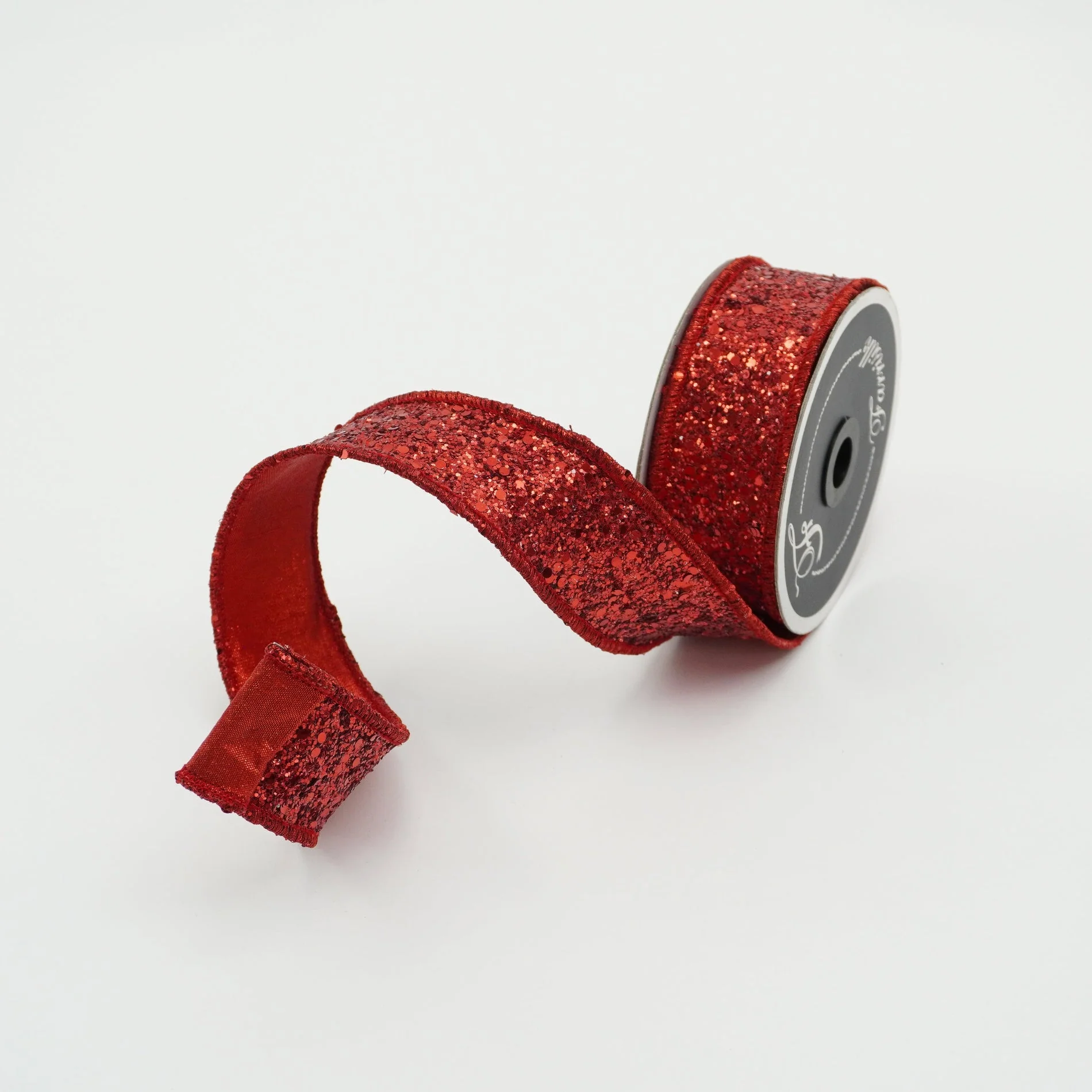 Chunky Glitter Ribbon - Red