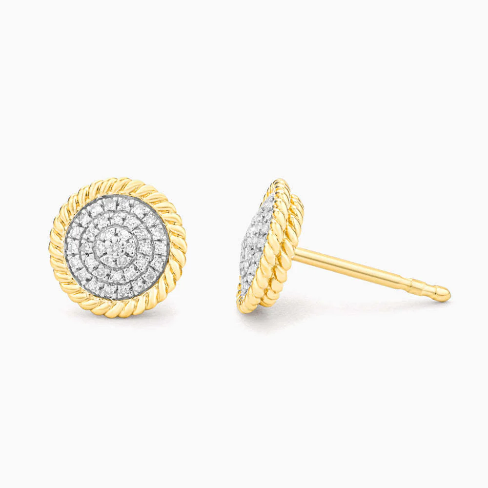 Circle Rope Stud Earrings - Image 2